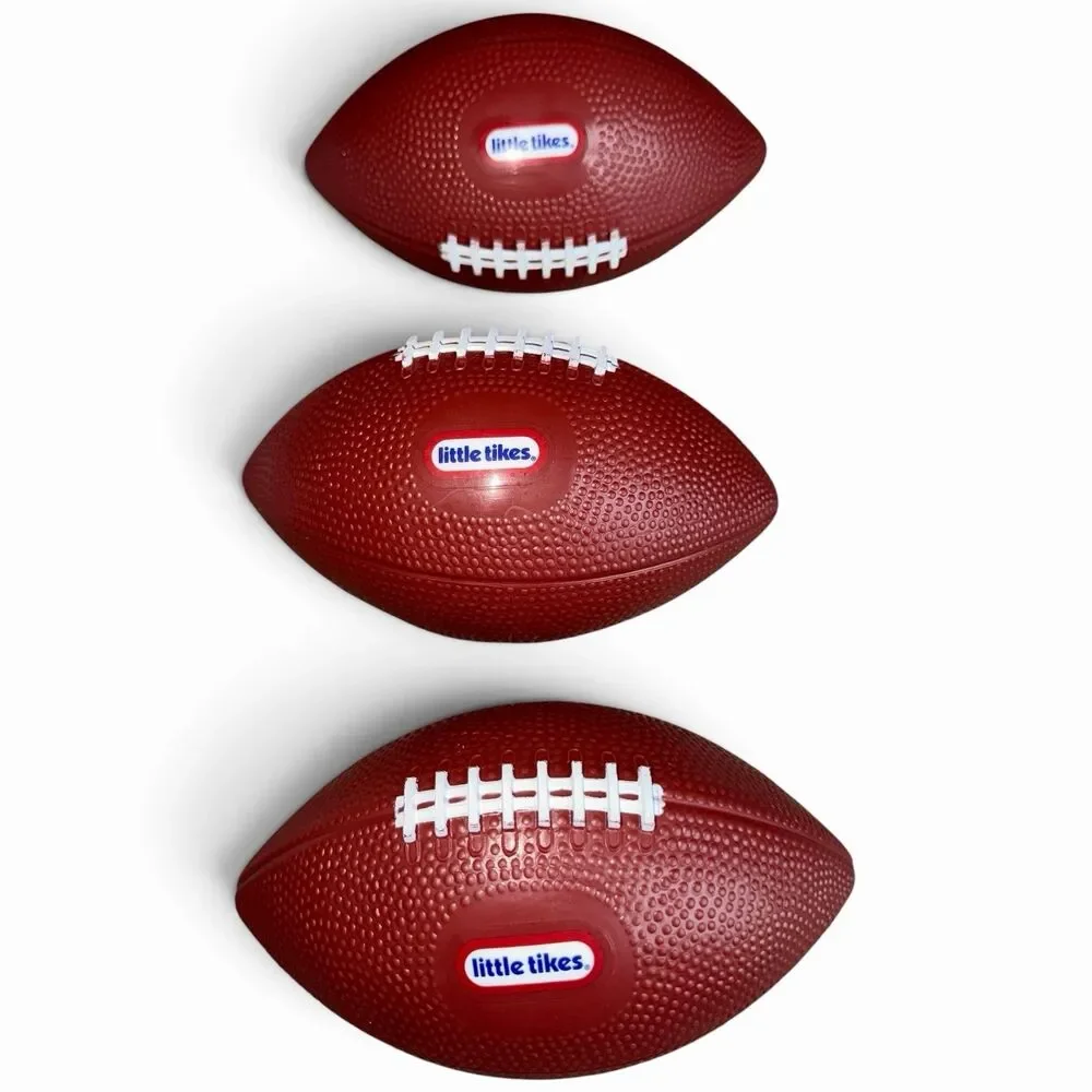 Little Tikes Mini Replacement Football Balls x 3 Soft Easy Grip